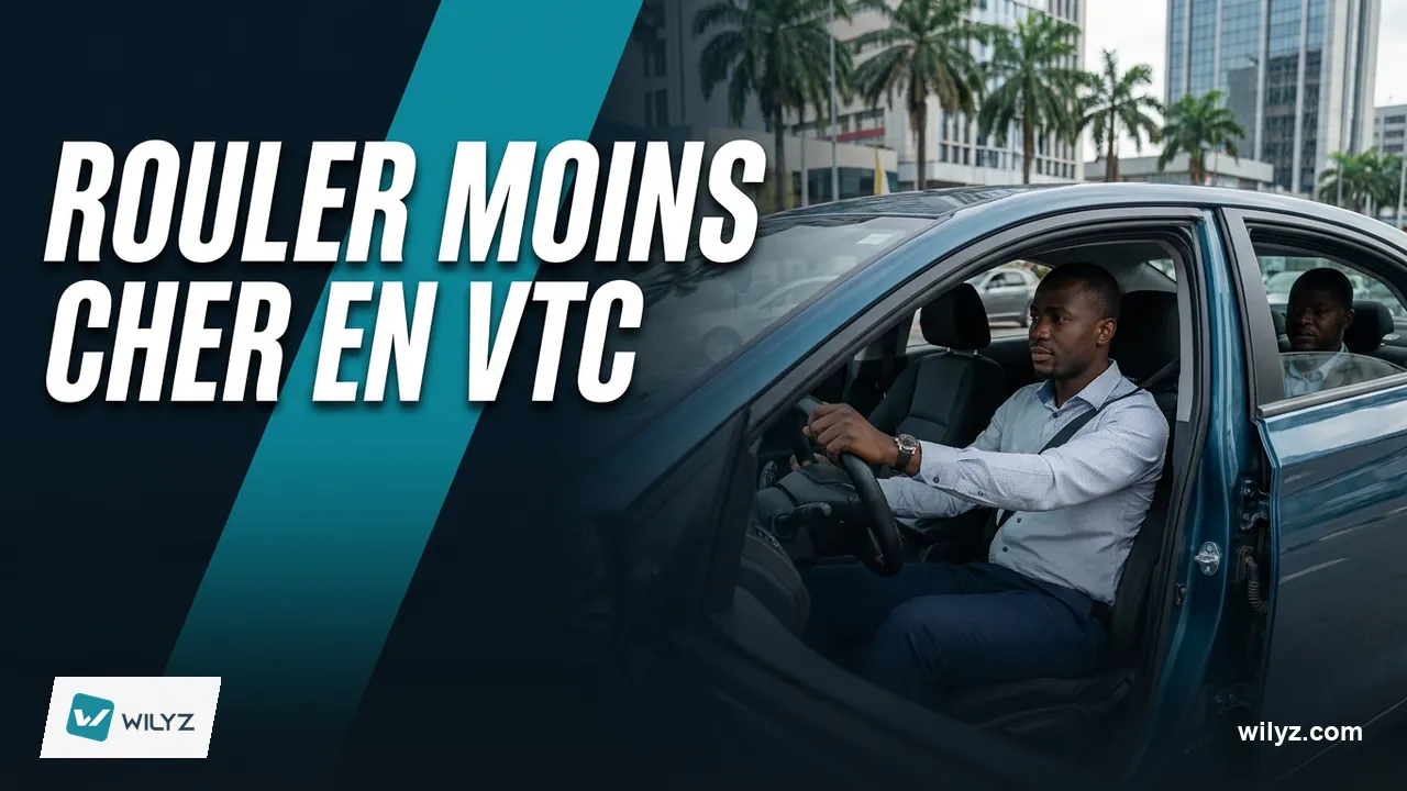 Voiture VTC dans la circulation d'Abidjan aux heures de pointe